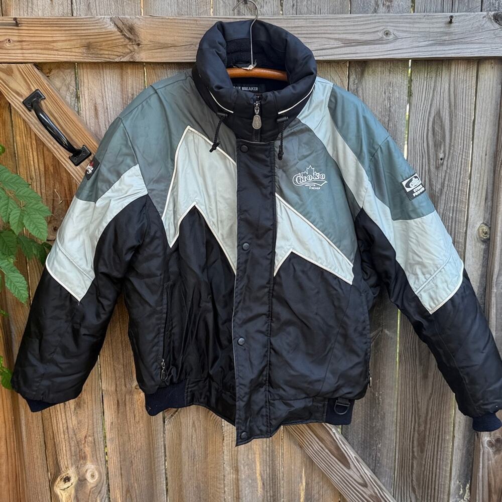 Choko Design Trailblazer Grey & Black Snowmobile Snow Sports Jacket